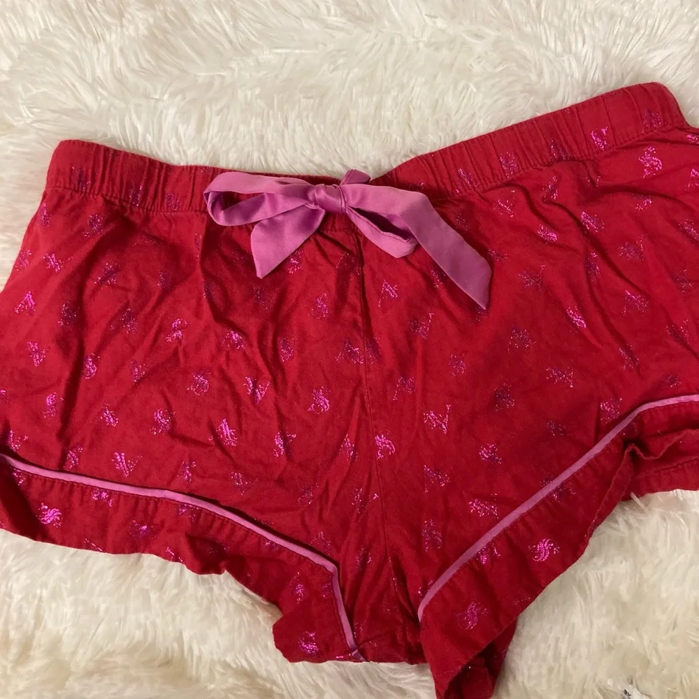 Victoria Secret Vintage cotton‎ red and Pink PJ bottoms size medium